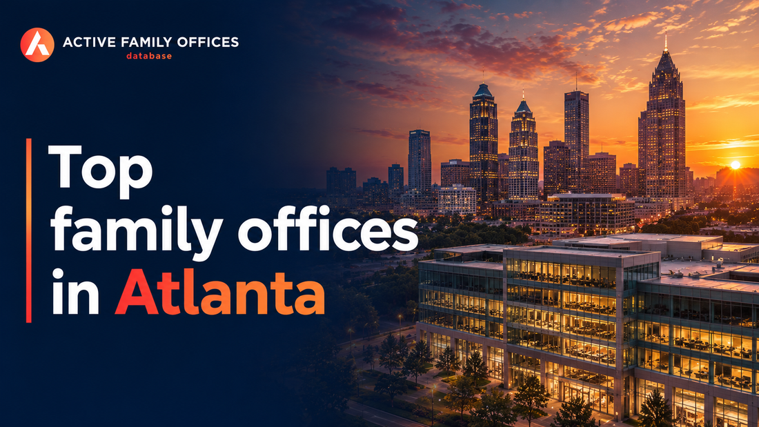 Atlanta skyline at dusk, home to top active family offices in Georgia