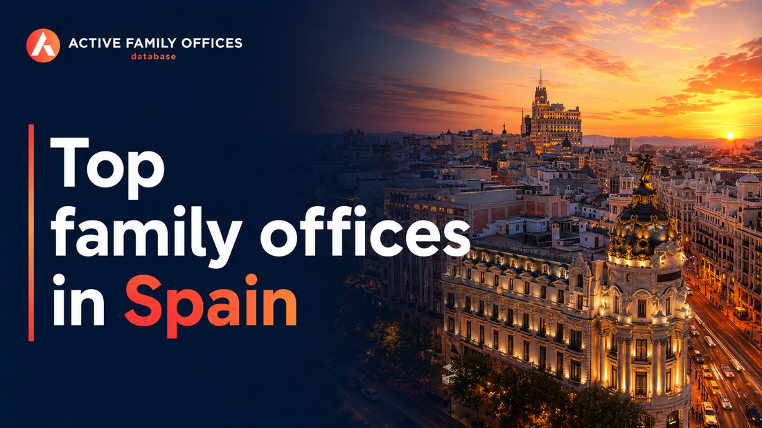 Barcelona skyline at dusk, home to top active family offices in Spain