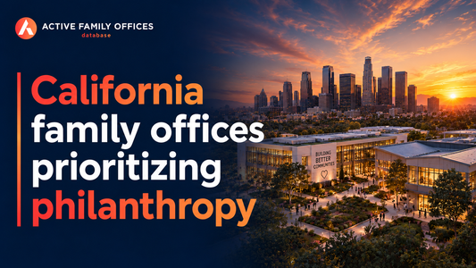California skyline and coastline, home to family offices prioritizing philanthropy