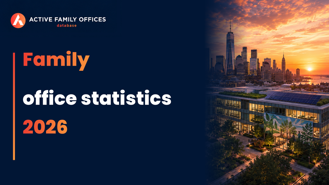 Manhattan skyline at dusk, representing family office statistics and data insights
