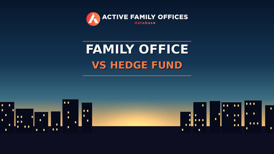 City skyline at dusk with Active Family Offices logo - Family Office vs Hedge Fund: The Differences That Matter