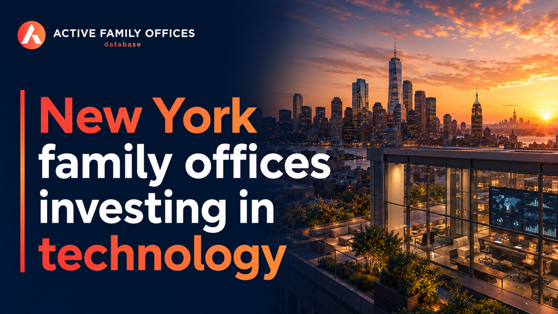 Manhattan skyline, home to New York family offices investing in technology