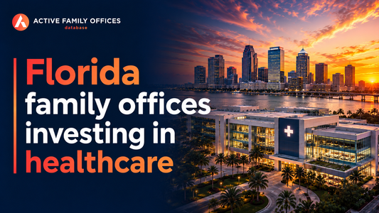 Florida coastline and city skyline, home to family offices investing in healthcare