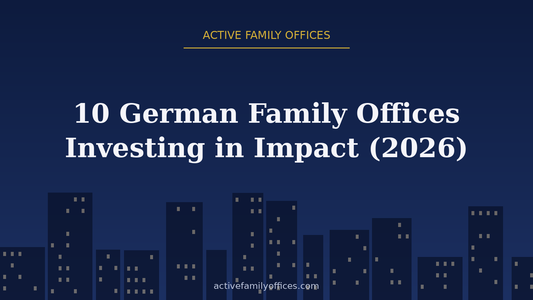 Night skyline illustration for 10 German Family Offices Investing in Impact (2026) - Active Family Offices