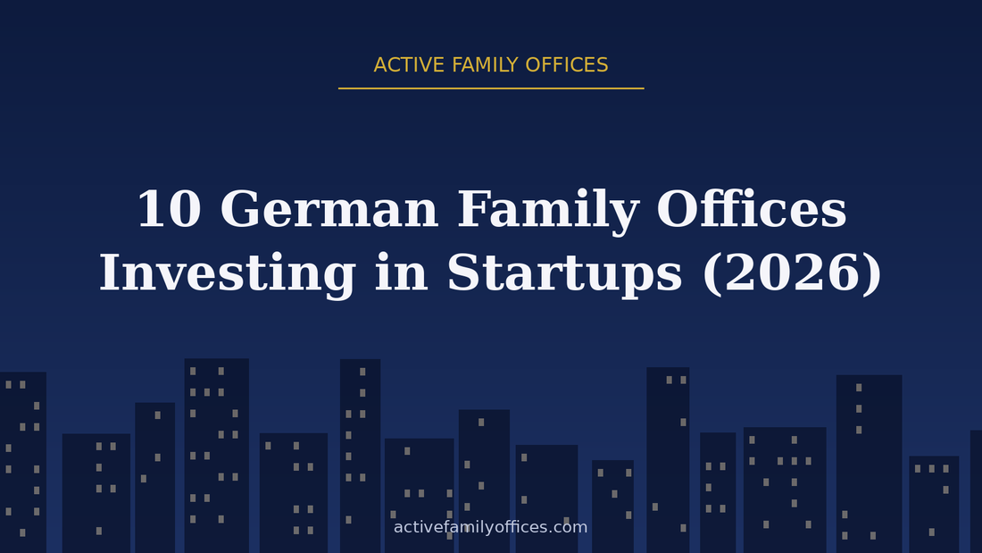 Night skyline illustration for 10 German Family Offices Investing in Startups (2026) - Active Family Offices