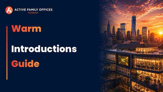 New York skyline at dusk, representing how to get warm introductions to family offices