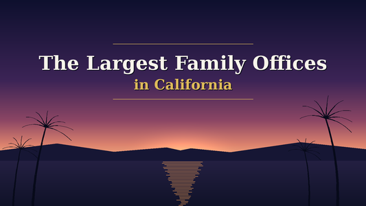 California coastal dusk with palm silhouettes - The Largest Family Offices in California