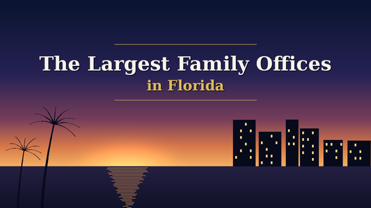 Florida beachfront dusk with palms and skyline - The Largest Family Offices in Florida
