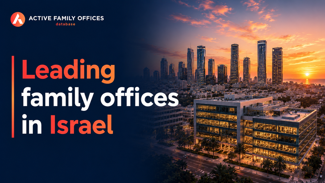 Tel Aviv skyline at dusk, home to leading active family offices in Israel