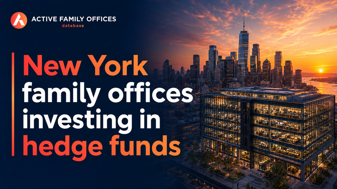 Manhattan skyline at dusk, home to New York family offices investing in hedge funds
