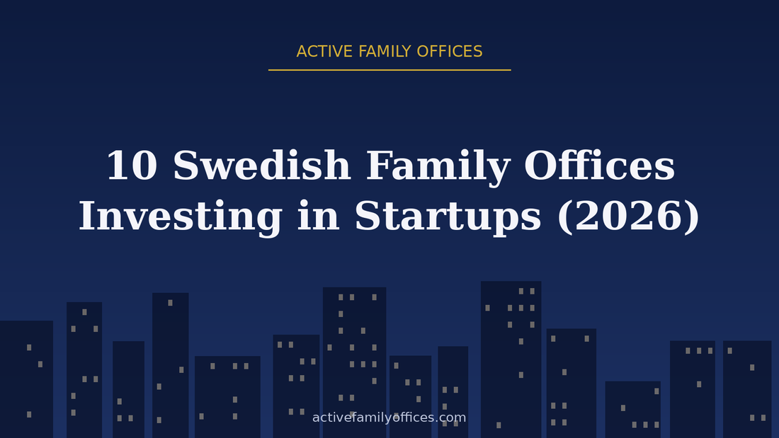 Night skyline illustration for 10 Swedish Family Offices Investing in Startups (2026) - Active Family Offices