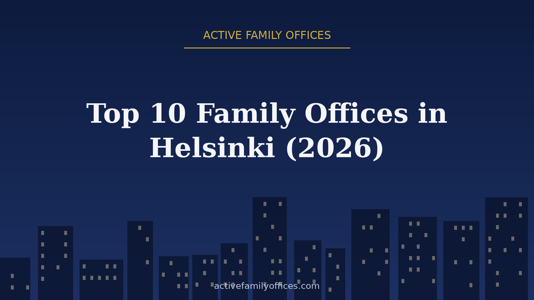 Night skyline illustration for Top 10 Family Offices in Helsinki (2026) - Active Family Offices