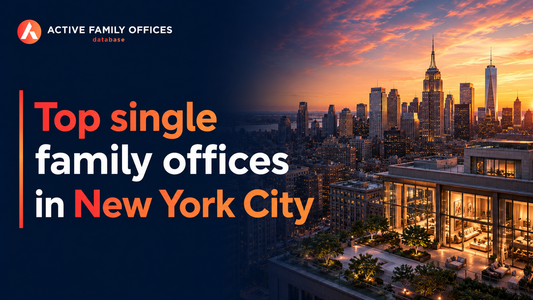 Manhattan skyline at dusk, home to top single family offices in New York City