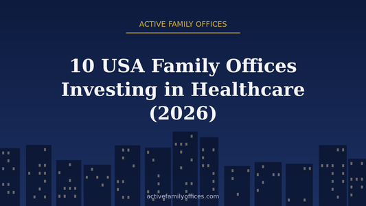 Night skyline illustration for 10 USA Family Offices Investing in Healthcare (2026) - Active Family Offices