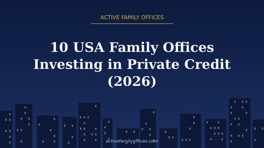 Night skyline illustration for 10 USA Family Offices Investing in Private Credit (2026) - Active Family Offices