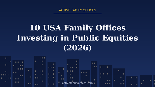 Night skyline illustration for 10 USA Family Offices Investing in Public Equities (2026) - Active Family Offices